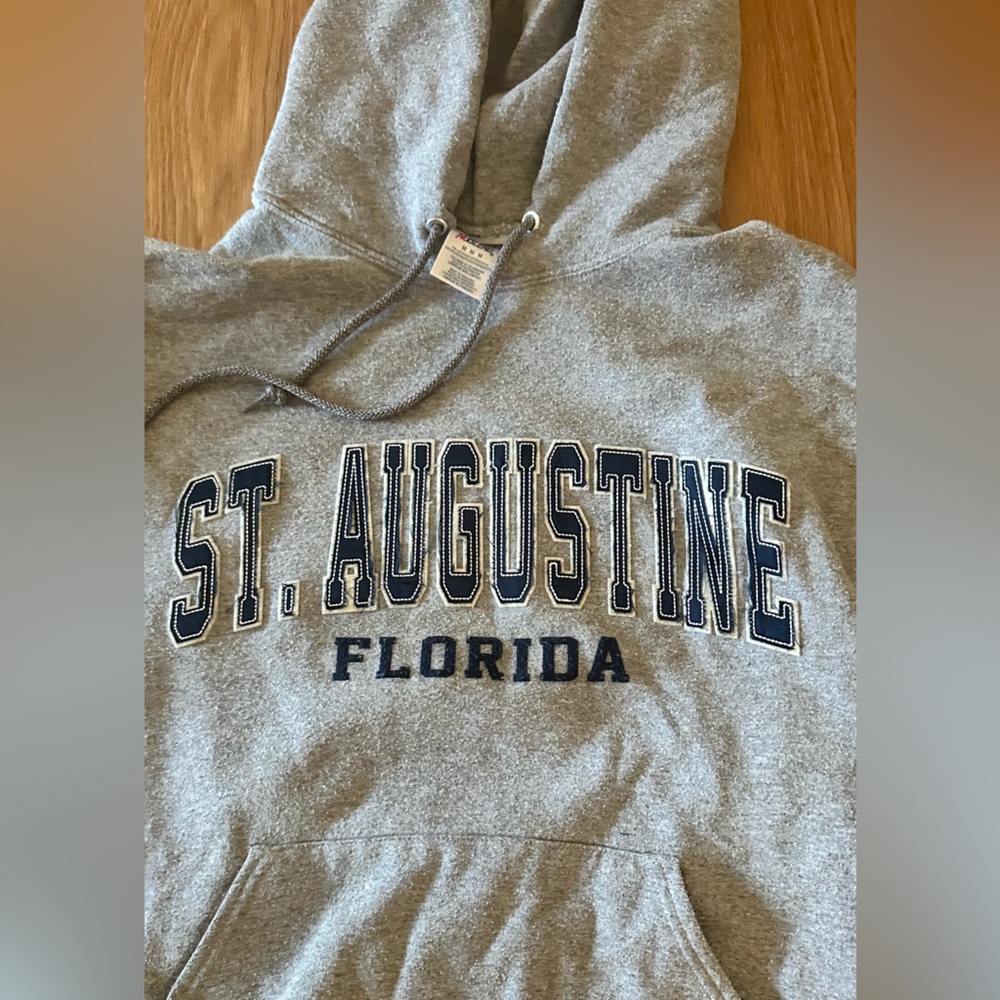Gray St. Augustine Florida Hoodie Sweatshirt - Picture 2 of 8
